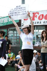 ACEチャリティフットサル大会 クイズの様子